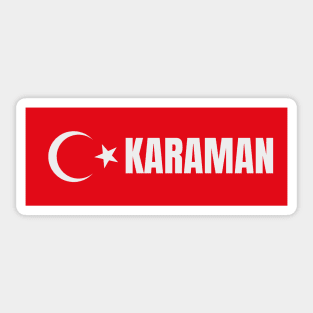 Karaman City in Turkish Flag Sticker